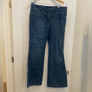Express Dark Blue Flare Jeans